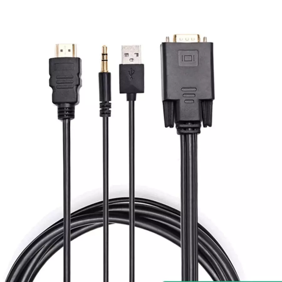 MakWorld VGA Input Male to HDMI Output Male Cable Converter 1.8 m - Image 4