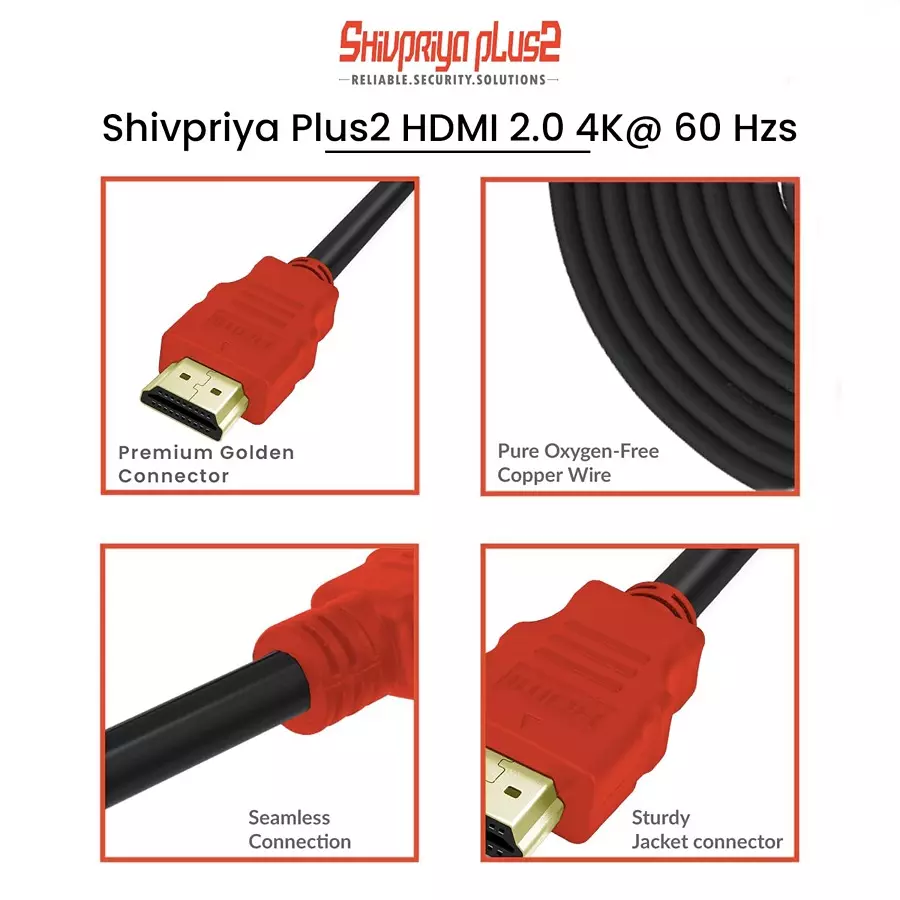 SHIVPRIYA PLUS2 1.5 m 4K High-Speed 60Hzs HDMI Cord 18Gbps with Ethernet Support - Image 4
