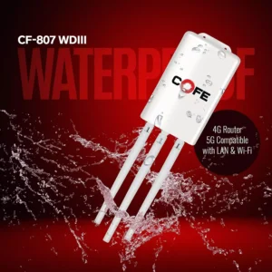 COFE CF-807 WDIII with 300 Mbps Speed Wi-Fi Router and 3 Antenna 512MB RAM, WaterProof