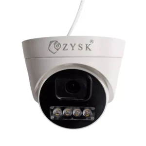 Zysk Full Colour Indoor Camera 5 MP White with 2 LED, Support POE & NVR, Built-in Mic, Surveillance ZYSK-0524