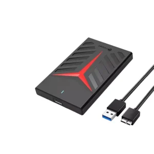 Cablet Usb 3.0 HDD/SSD Portable External Enclosure Black For 7 & 9.5 mm Laptop, Gaming Console, Television, Tablet, Smartphone